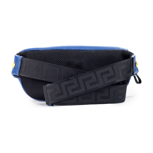 Versace Small Navy Calf Leather Medusa Pendant Fanny Waist Pack Belt Bag Versace