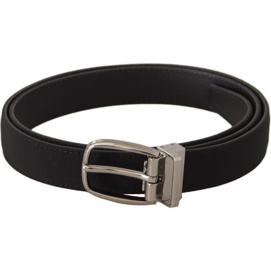 Dolce & Gabbana Elegant Black Canvas & Leather Belt Dolce & Gabbana