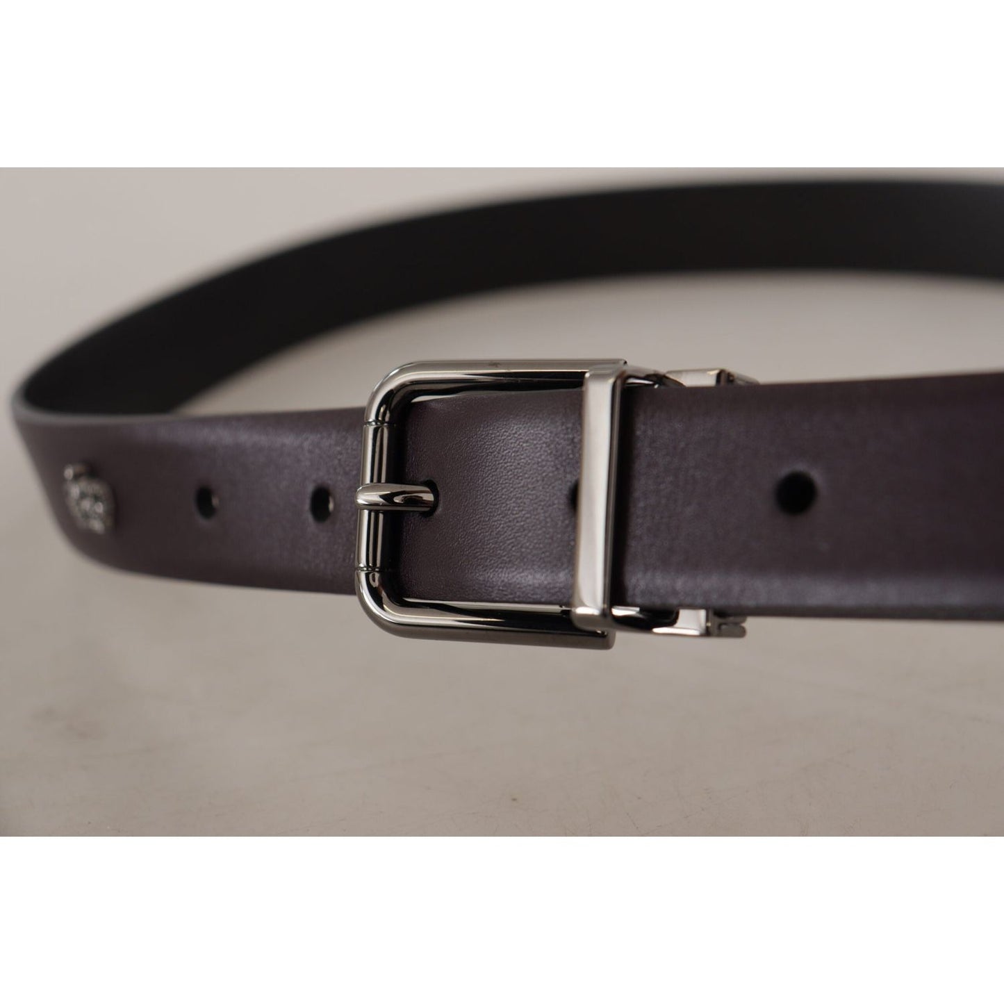 Dolce & Gabbana Elegant Dark Brown Leather Belt Dolce & Gabbana