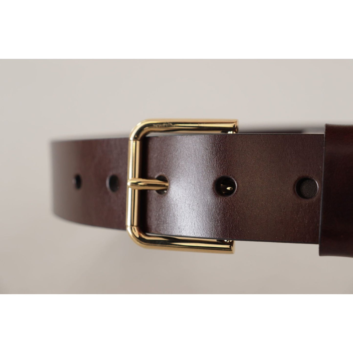 Dolce & Gabbana Elegant Black Leather Belt with Metal Buckle Dolce & Gabbana