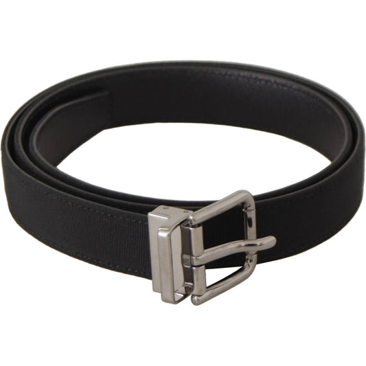 Dolce & Gabbana Elegant Black Leather Belt with Metal Buckle Dolce & Gabbana