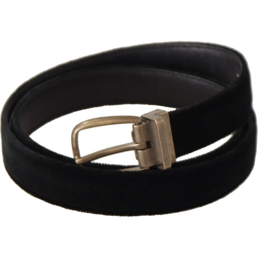 Dolce & Gabbana Elegant Black Leather Designer Belt Dolce & Gabbana