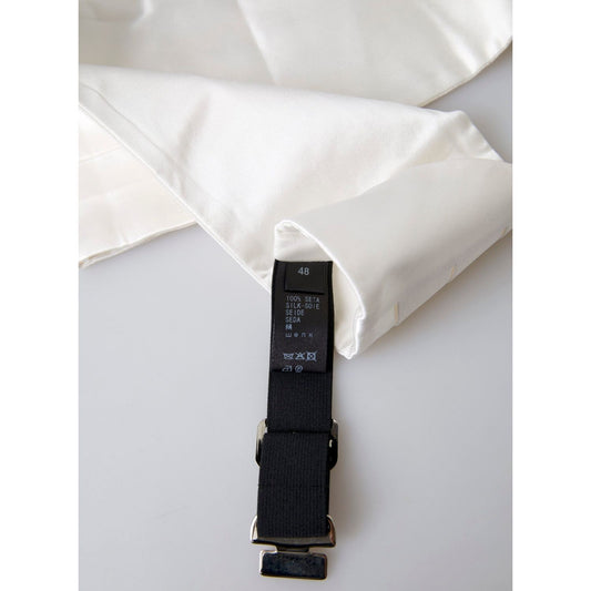 Dolce & Gabbana Elegant White Silk Cummerbund Dolce & Gabbana