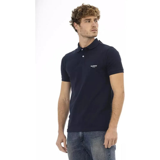 Baldinini Trend Blue Cotton Men Polo Shirt Baldinini Trend