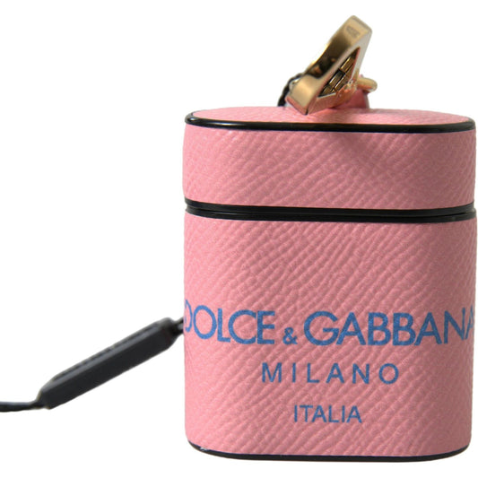 Dolce & Gabbana Chic Calf Leather Airpods Case in Pink Dolce & Gabbana