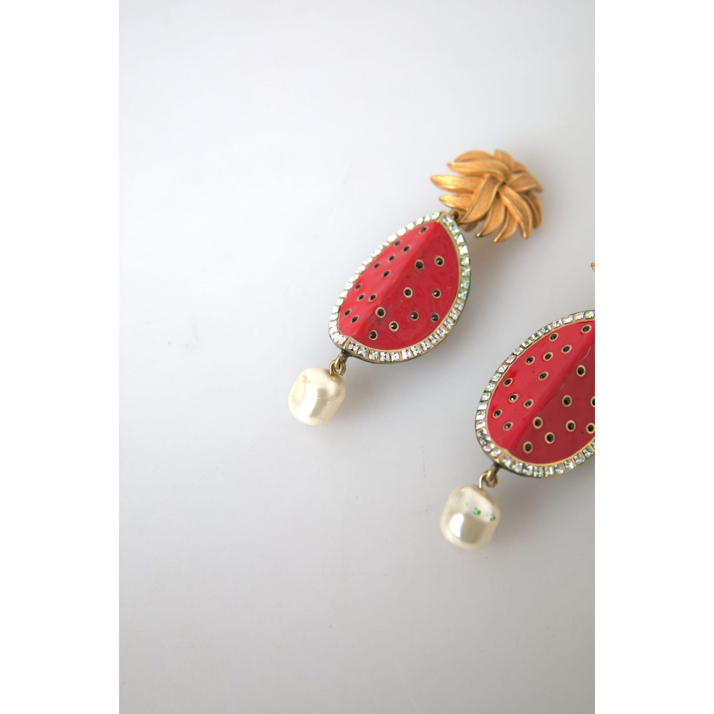 Dolce & Gabbana Radiant Red Watermelon Clip-On Earrings Dolce & Gabbana