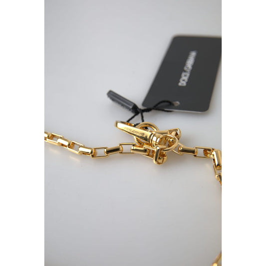 Dolce & Gabbana Chic Gold Charm Chain Necklace Necklace Dolce & Gabbana