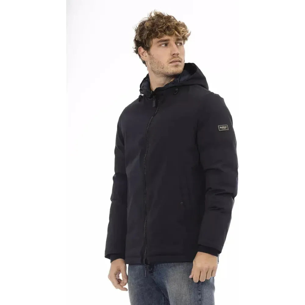 Baldinini Trend Blue Polyester Men Jacket