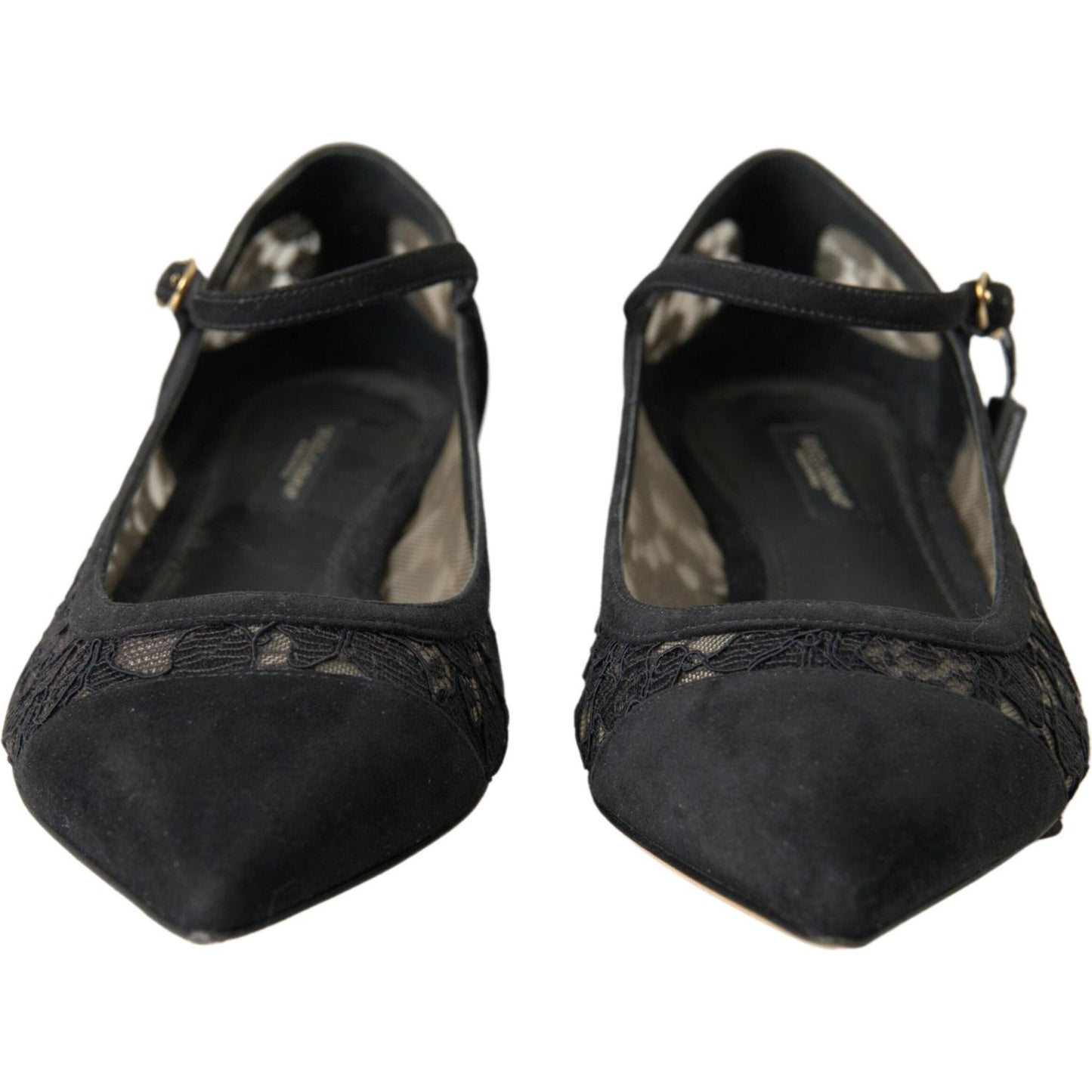 Dolce & Gabbana Elegant Black Lace Flats Dolce & Gabbana