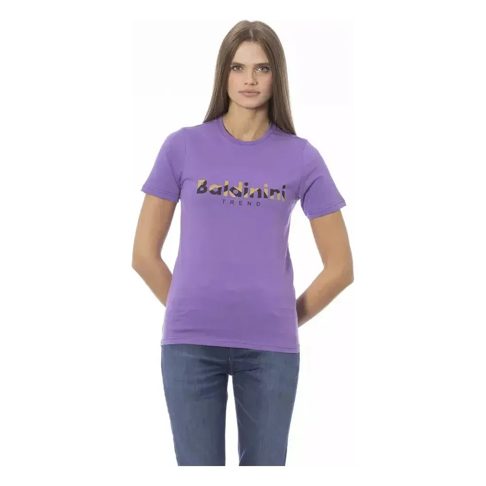 Baldinini Trend Purple Cotton Women Top Baldinini Trend