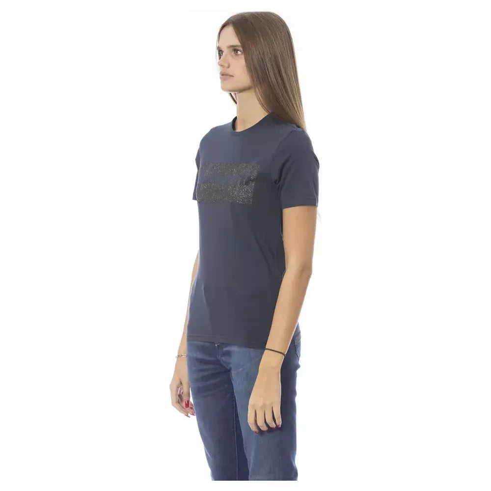 Baldinini Trend Blue Cotton Women T-Shirt Baldinini Trend