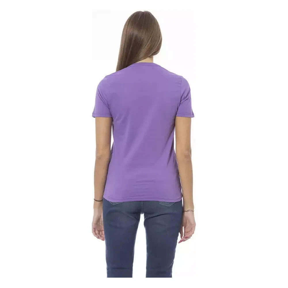 Baldinini Trend Purple Cotton Women Top Baldinini Trend