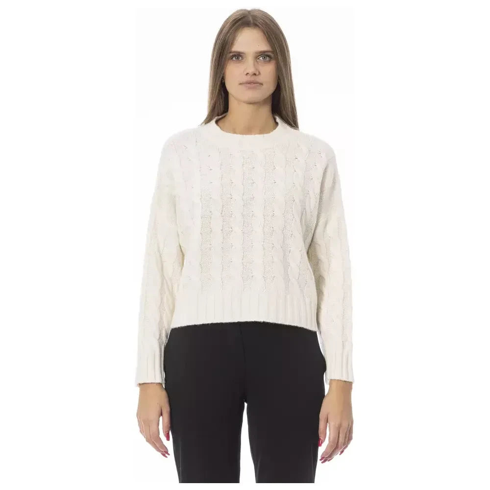 Baldinini Trend Beige Wool Women Sweater Baldinini Trend