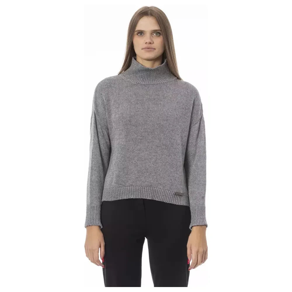 Baldinini Trend Gray Wool Women Sweater Baldinini Trend