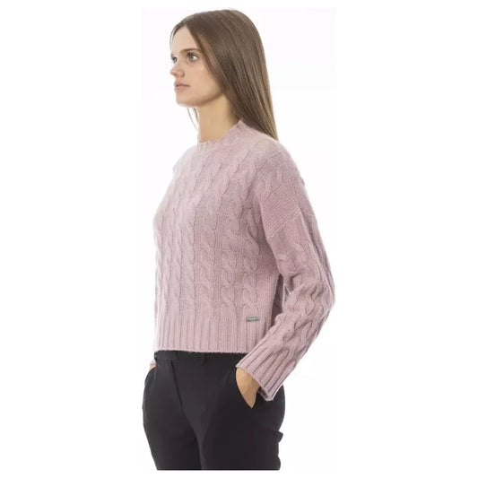 Baldinini Trend Pink Wool Women Sweater Baldinini Trend