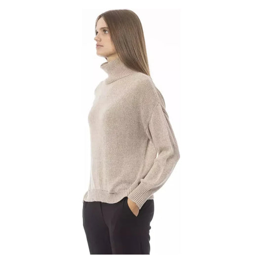 Baldinini Trend Beige Wool Women Sweater Baldinini Trend