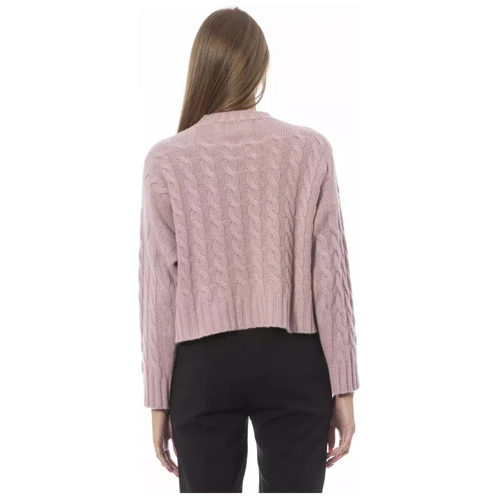 Baldinini Trend Pink Wool Women Sweater Baldinini Trend