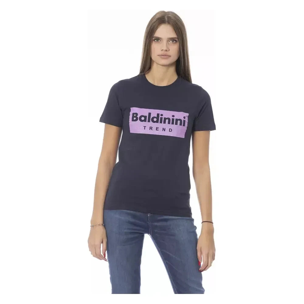 Baldinini Trend Blue Cotton Women T-Shirt Baldinini Trend