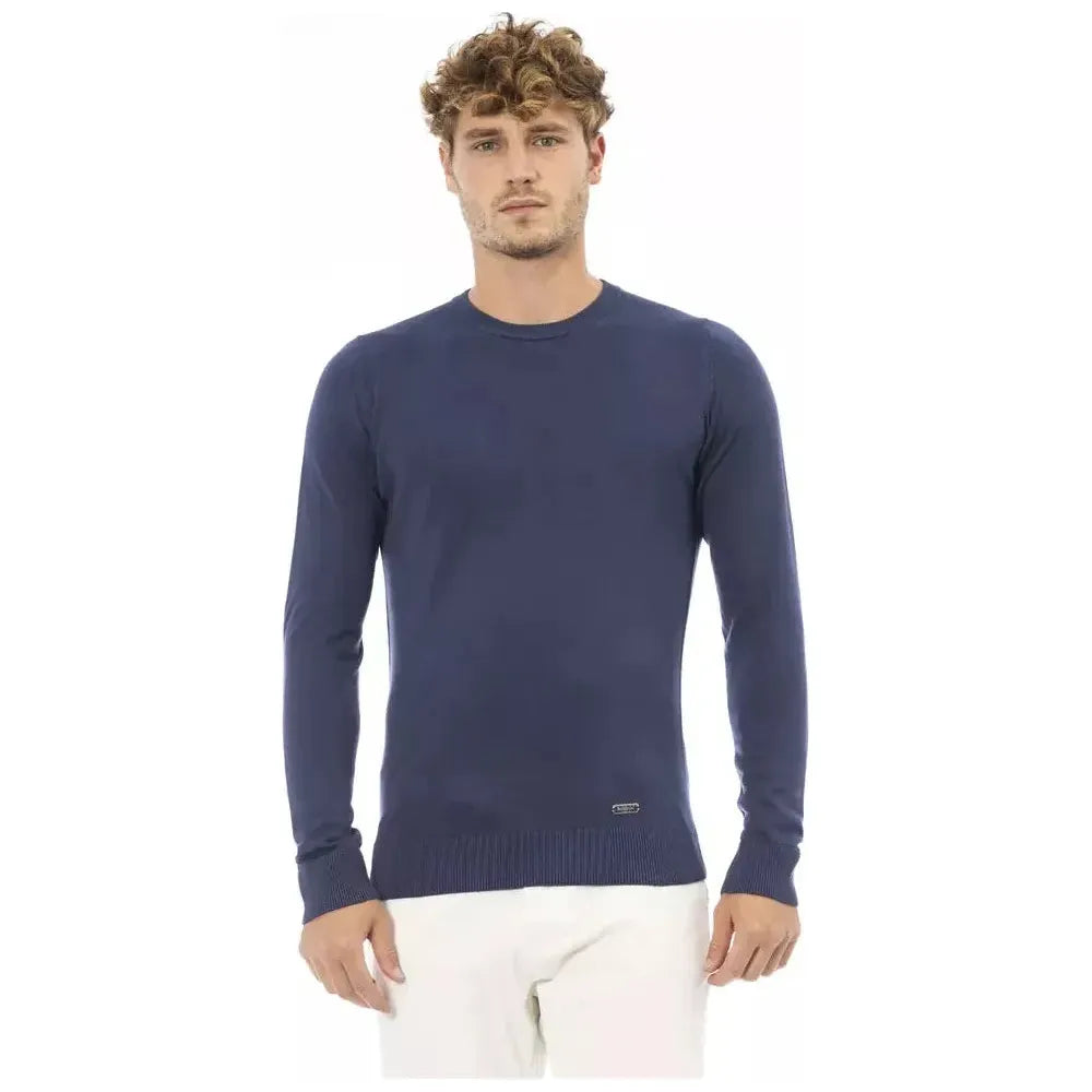 Baldinini Trend Blue Modal Men Sweater