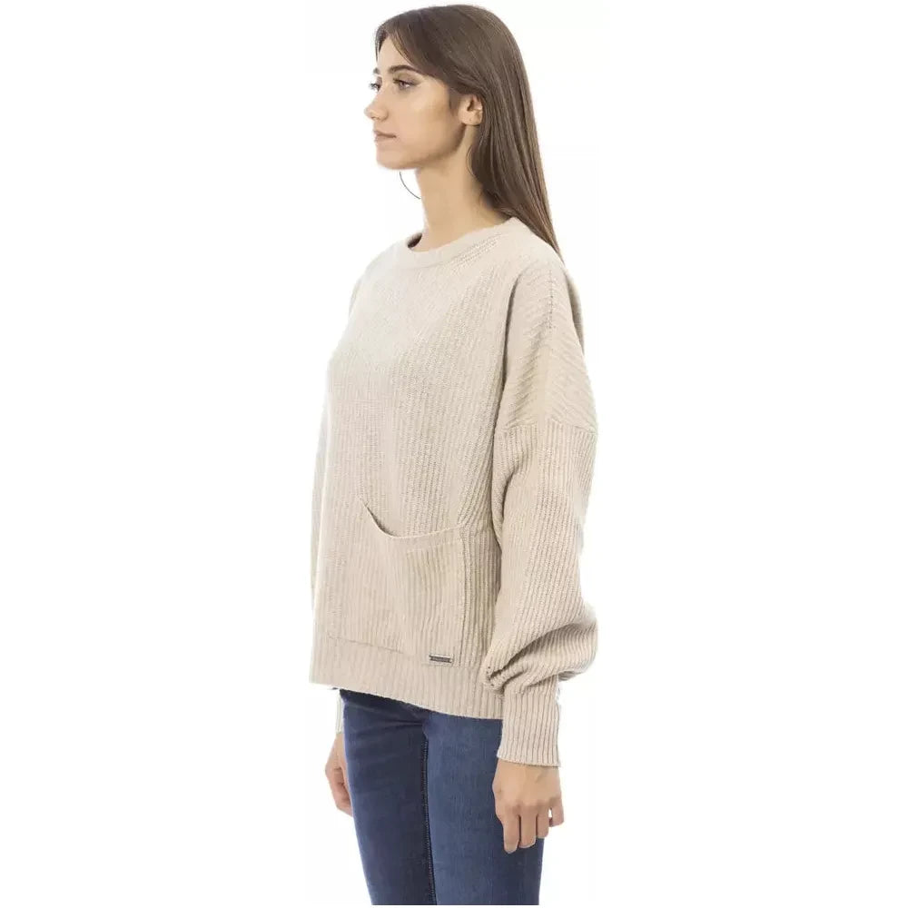 Baldinini Trend Beige Cashmere Women Sweater Baldinini Trend