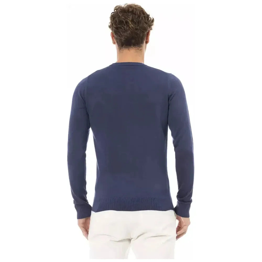 Baldinini Trend Blue Modal Men Sweater