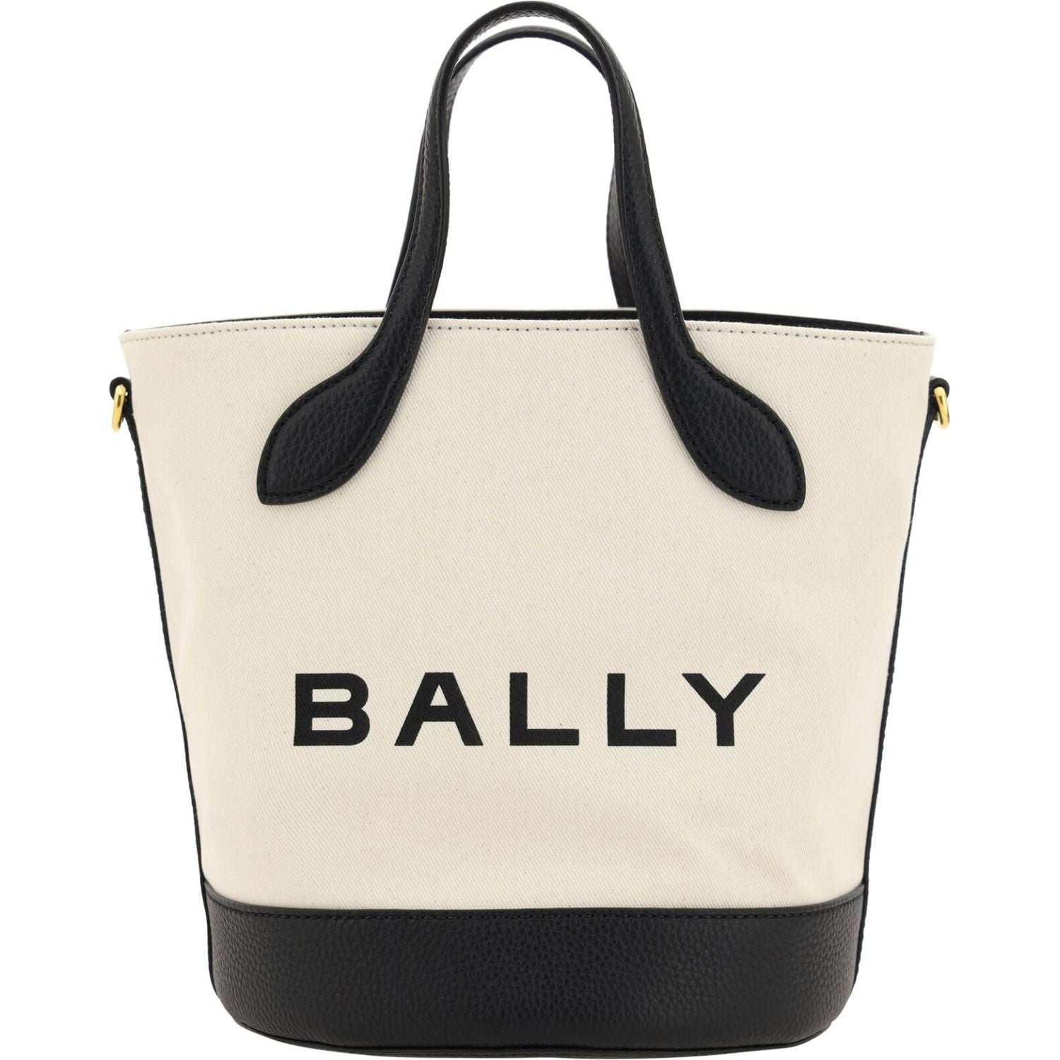 Bally Elegant Monogram Bucket Bag in Black & White