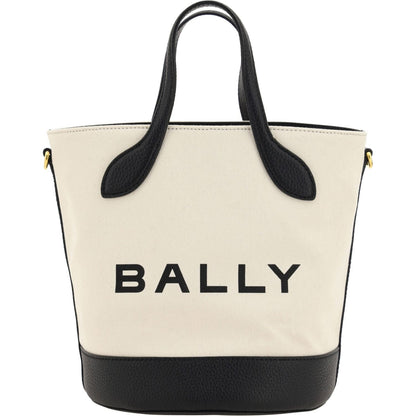 Bally Elegant Monogram Bucket Bag in Black & White Bally