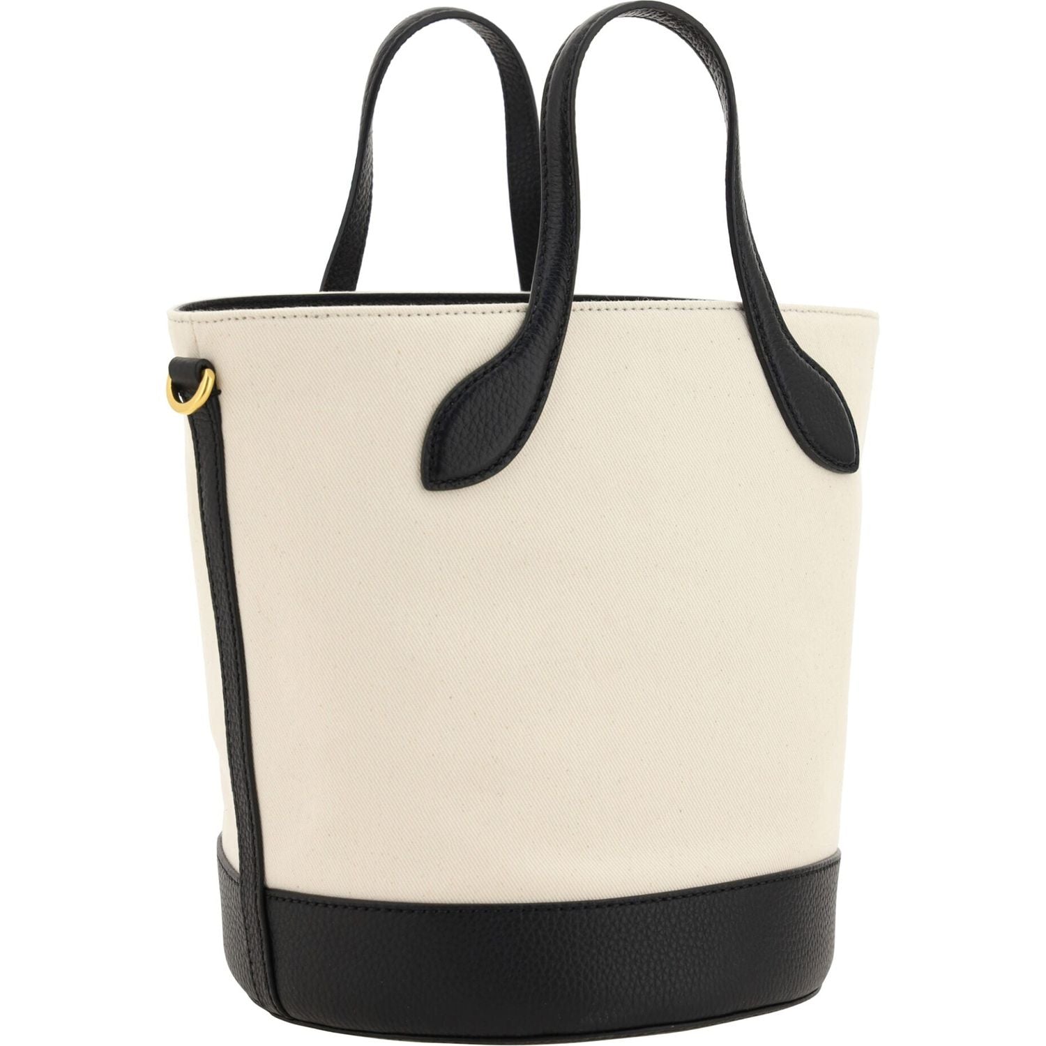 Bally Elegant Monogram Bucket Bag in Black & White