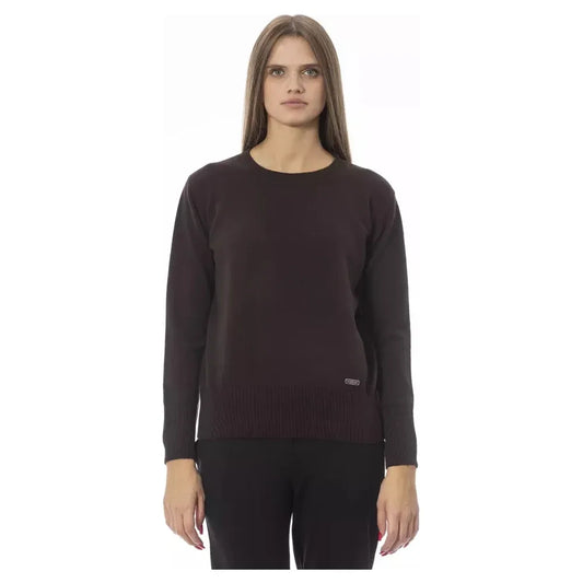 Baldinini Trend Brown Wool Women Sweater Baldinini Trend