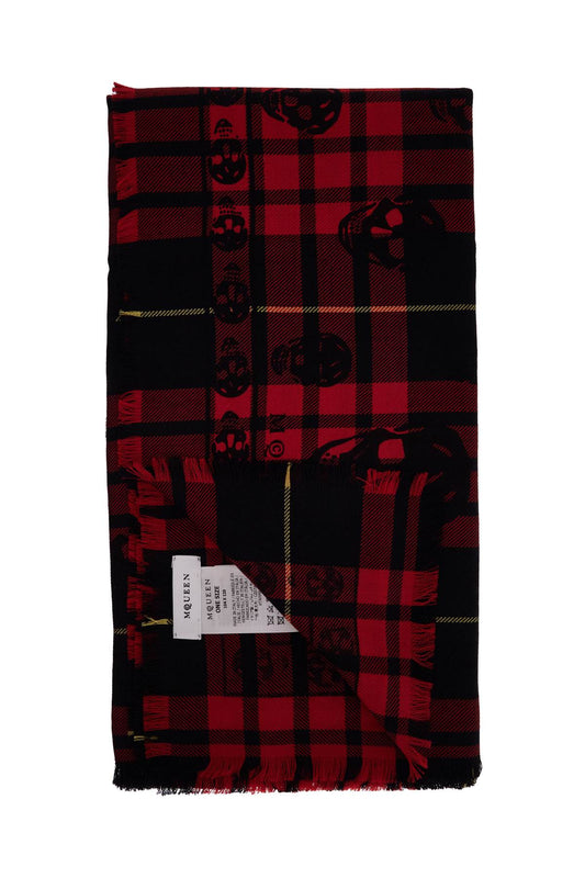 Alexander Mcqueen tartan wool skull scarf in Scarves Hats & Gloves Alexander Mcqueen