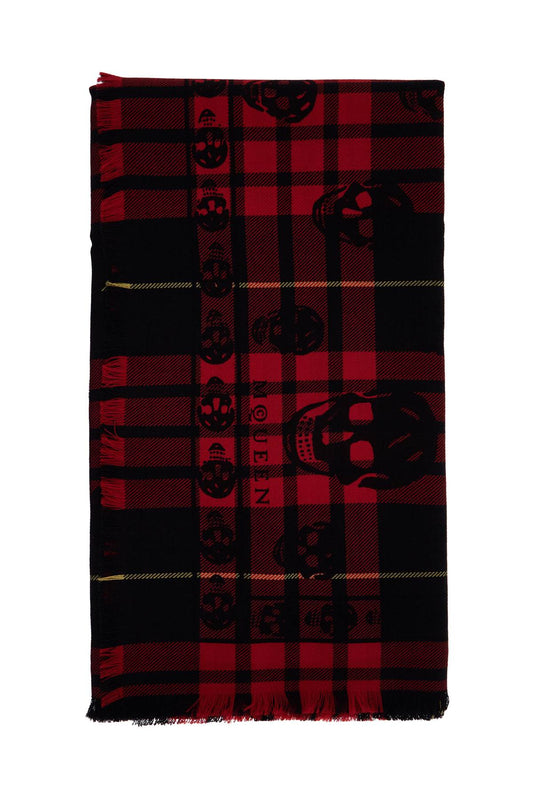 Alexander Mcqueen tartan wool skull scarf in Scarves Hats & Gloves Alexander Mcqueen