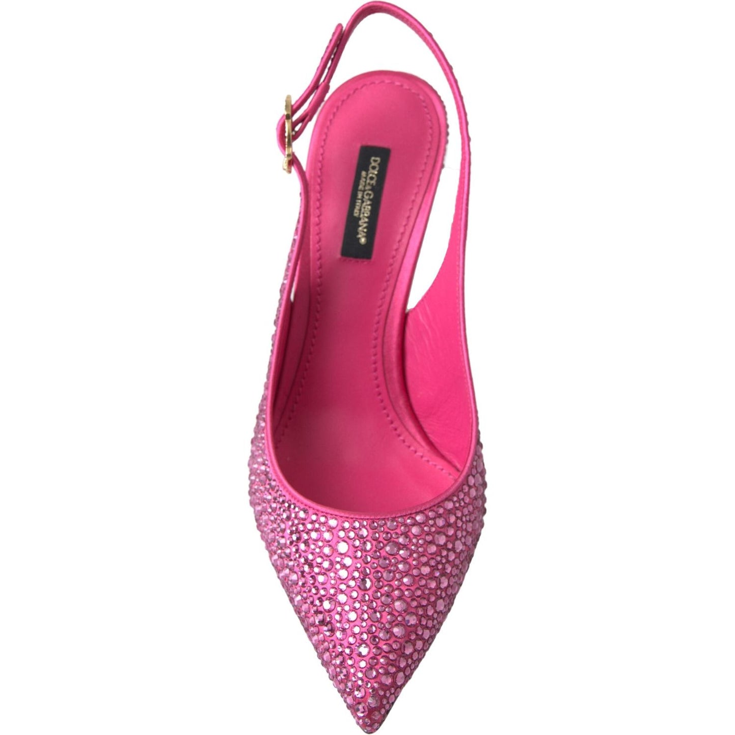 Dolce & Gabbana Elegant Slingback Heels in Pink Silk Blend Dolce & Gabbana