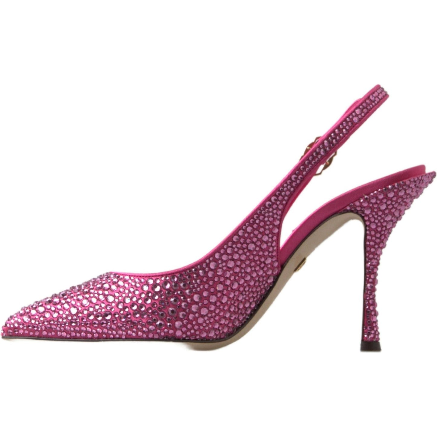 Dolce & Gabbana Elegant Slingback Heels in Pink Silk Blend Dolce & Gabbana