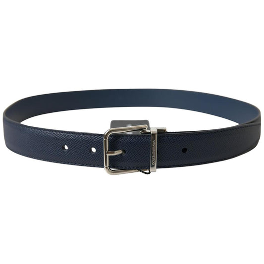 Dolce & Gabbana Aquamarine Blue Leather Belt Dolce & Gabbana