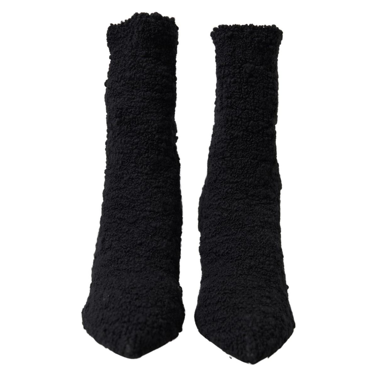 Dolce & Gabbana Elegant Virgin Wool Mid Calf Boots Dolce & Gabbana