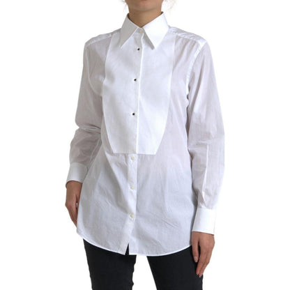 Dolce & Gabbana Elegant White Cotton Poplin Dress Shirt Dolce & Gabbana