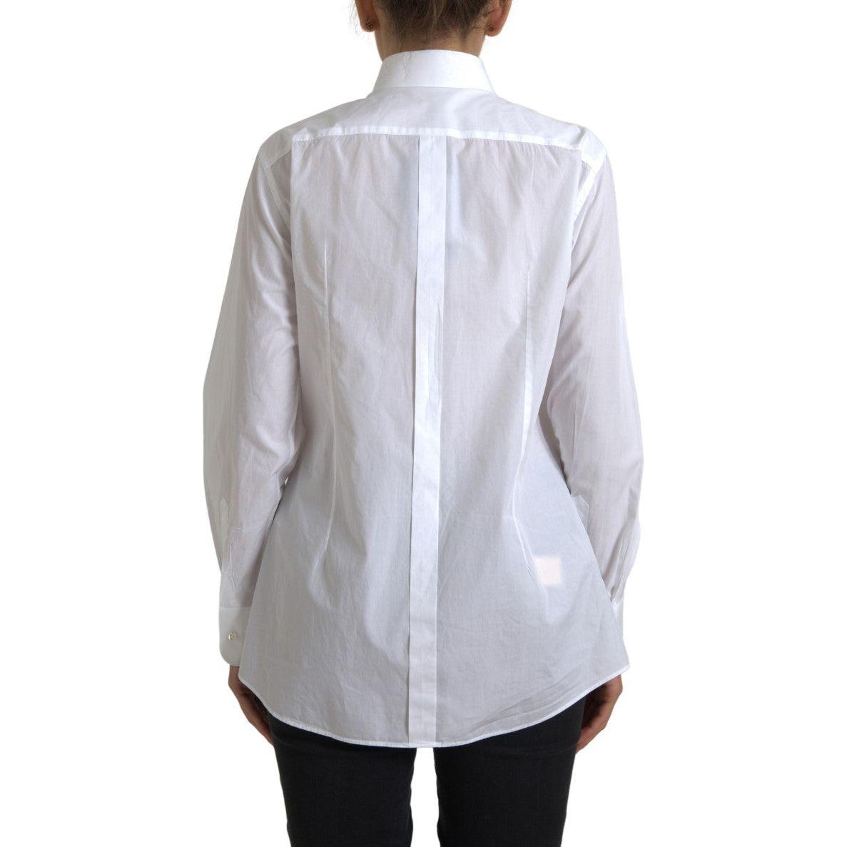 Dolce & Gabbana Elegant White Cotton Poplin Dress Shirt Dolce & Gabbana