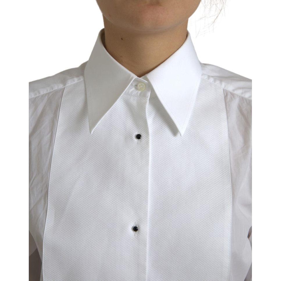 Dolce & Gabbana Elegant White Cotton Poplin Dress Shirt Dolce & Gabbana