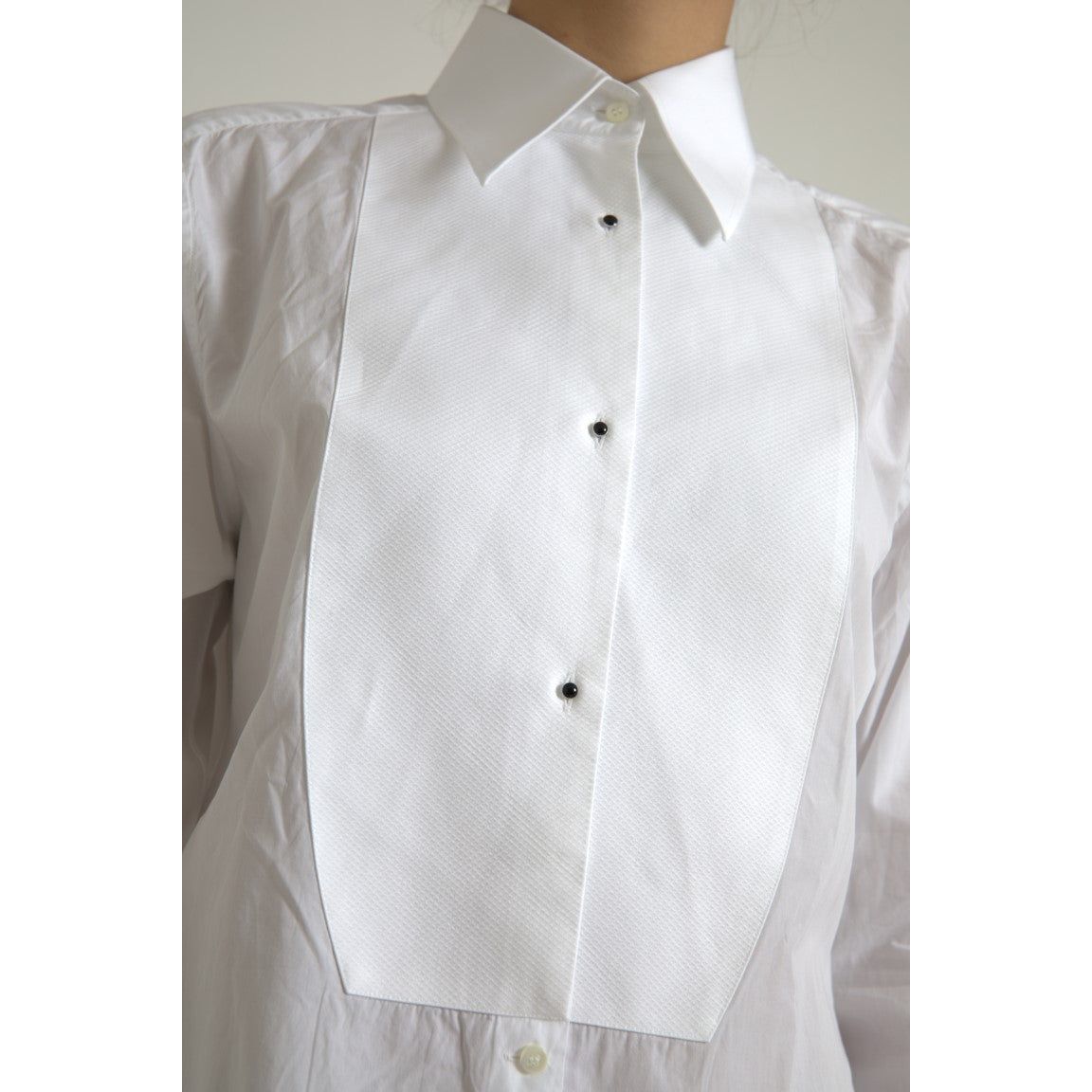 Dolce & Gabbana Elegant White Cotton Poplin Dress Shirt Dolce & Gabbana