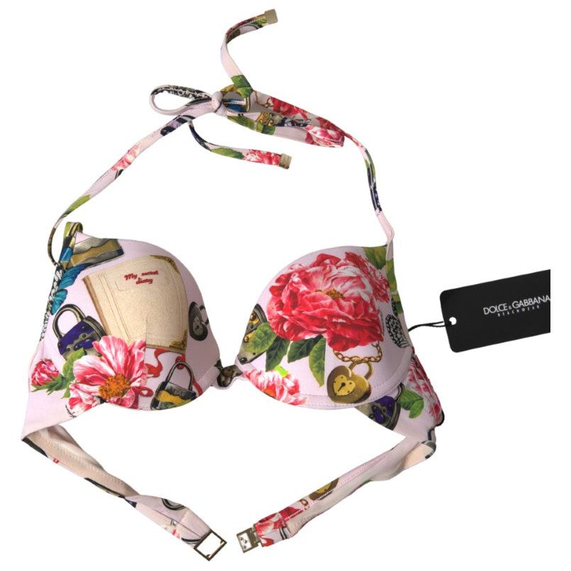 Dolce & Gabbana Chic Floral Bikini Top Elegance Dolce & Gabbana