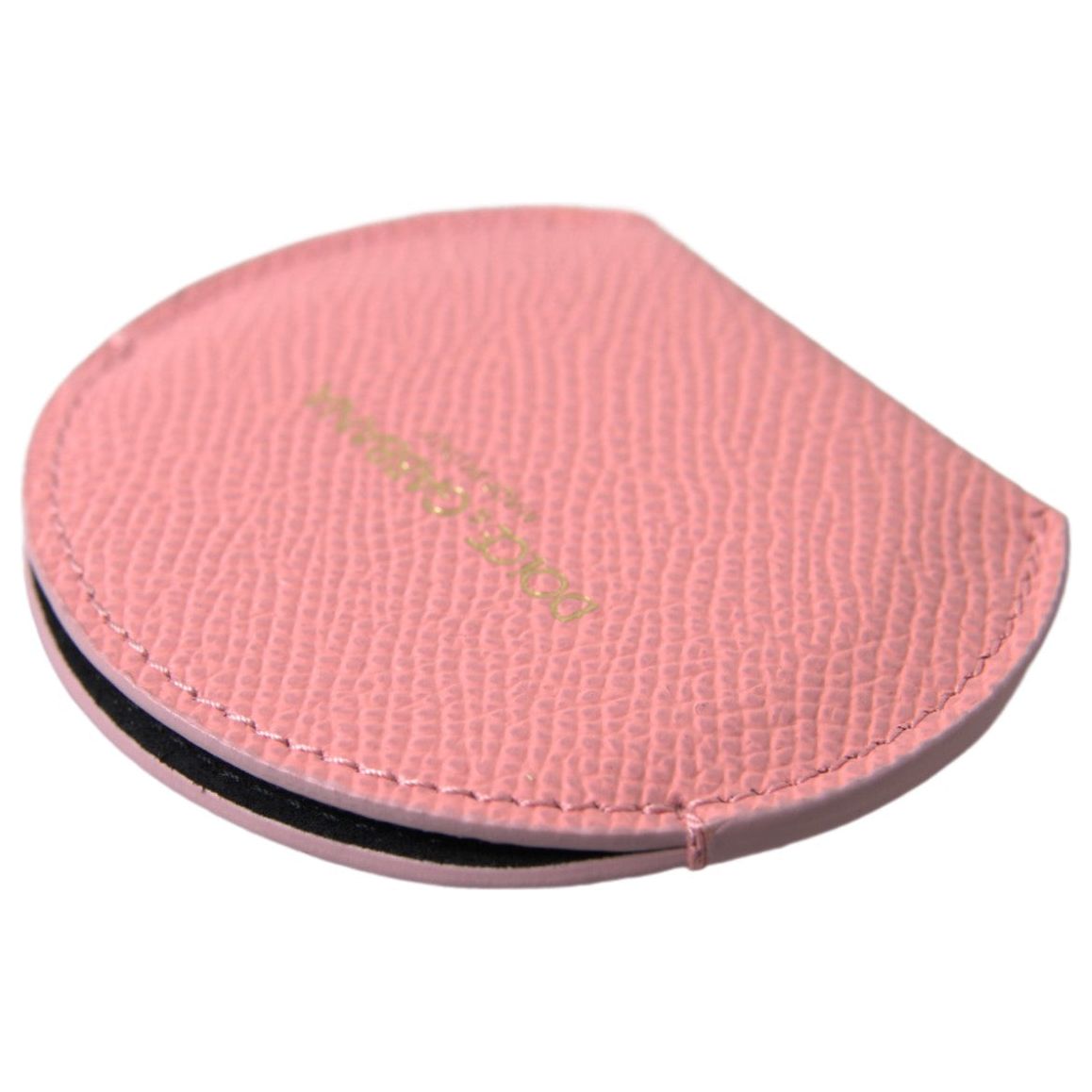 Dolce & Gabbana Chic Pink Leather Hand Mirror Holder Dolce & Gabbana