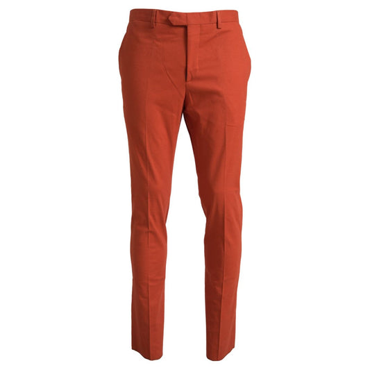 BENCIVENGA Elegant Orange Pure Cotton Pants BENCIVENGA