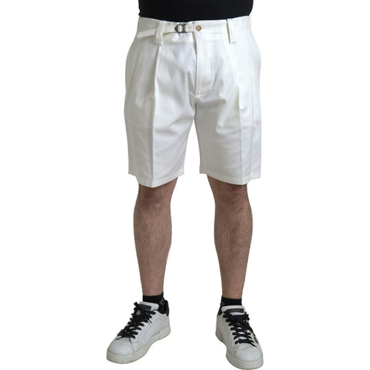 Dolce & Gabbana Elegant White Bermuda Denim Shorts Dolce & Gabbana