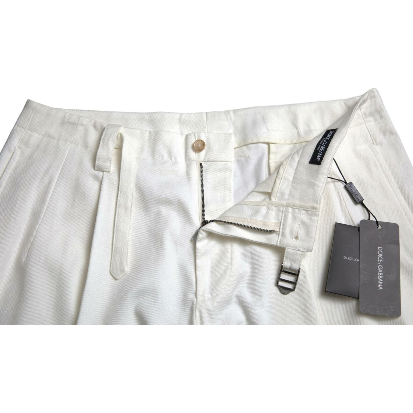 Dolce & Gabbana Elegant White Bermuda Denim Shorts Dolce & Gabbana