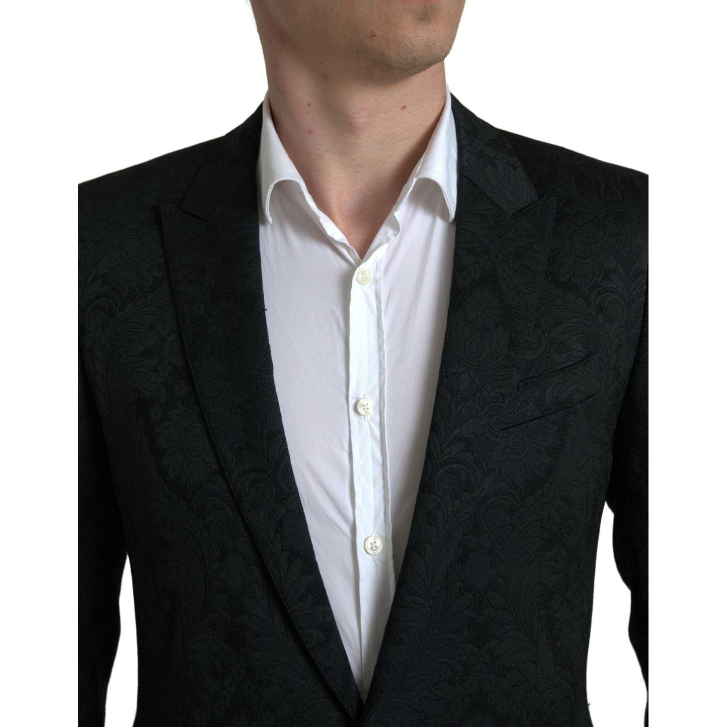 Dolce & Gabbana Elegant Slim Fit Black Martini Suit Dolce & Gabbana