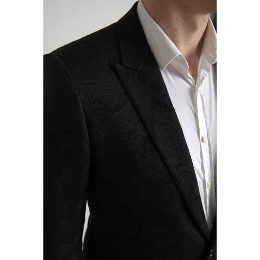 Dolce & Gabbana Elegant Slim Fit Black Martini Suit Dolce & Gabbana