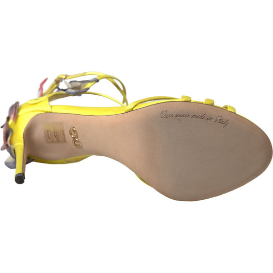 Dolce & Gabbana Enchanting Yellow Ankle Strap Sandals Dolce & Gabbana