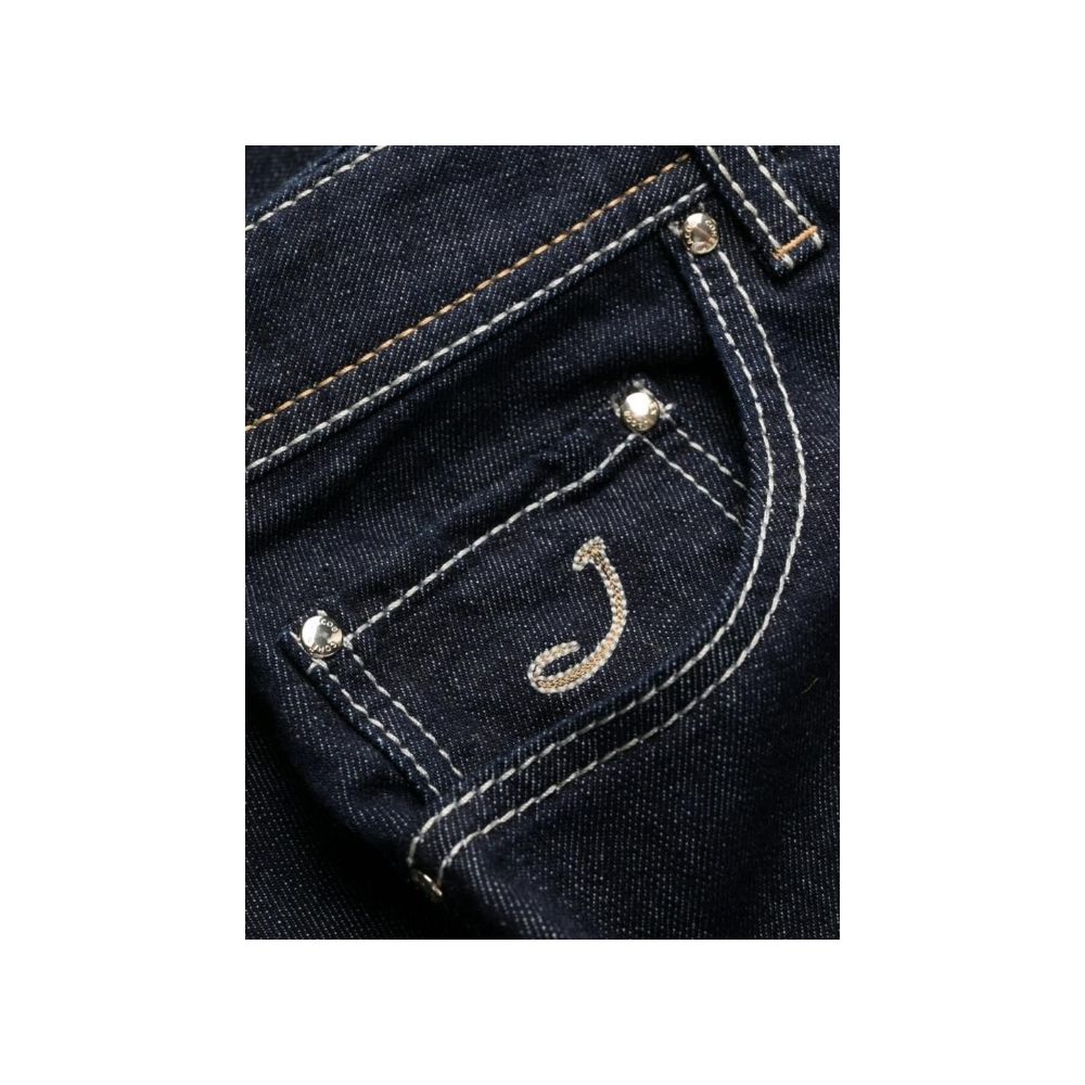 Jacob Cohen Exquisite Slim Fit Dark Blue Stretch Jeans Jacob Cohen