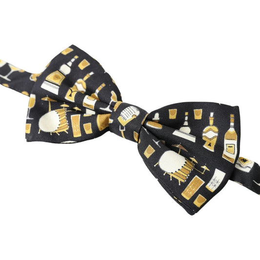 Dolce & Gabbana Elegant Black Silk Bow Tie Dolce & Gabbana