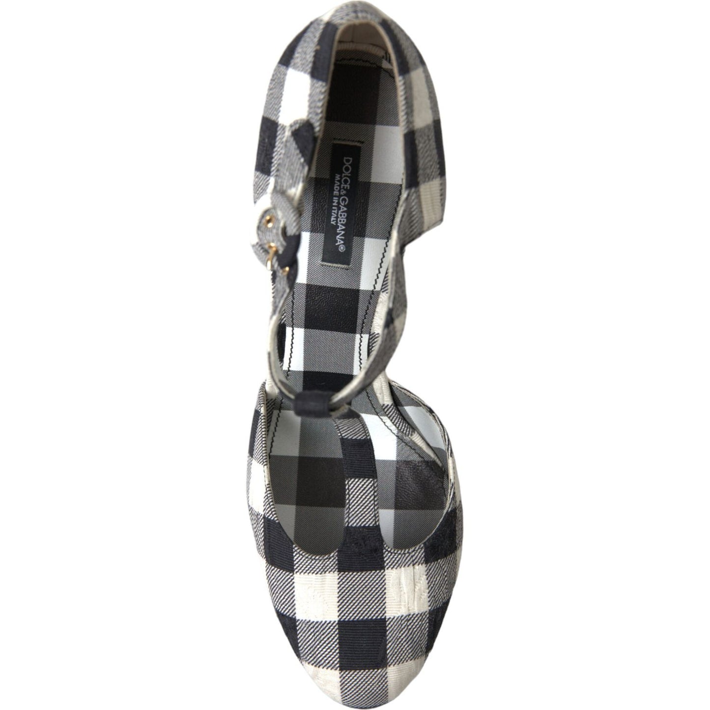 Dolce & Gabbana Chic Gingham T-Strap Pumps: Timeless Mary Jane Heels Dolce & Gabbana